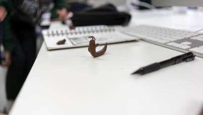 small sculpture on a desk